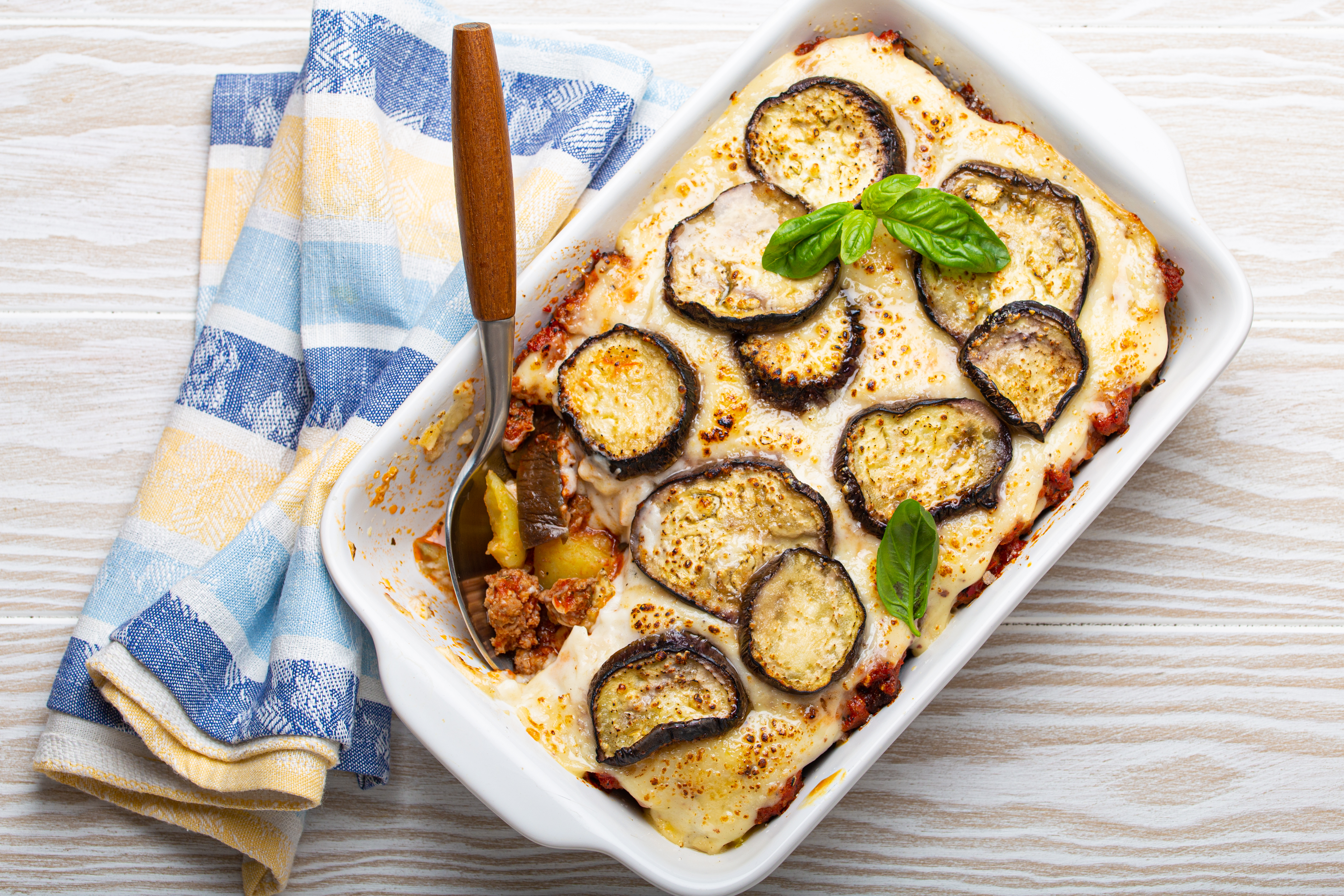 Greek Moussaka (Eggplant & Beef Casserole)