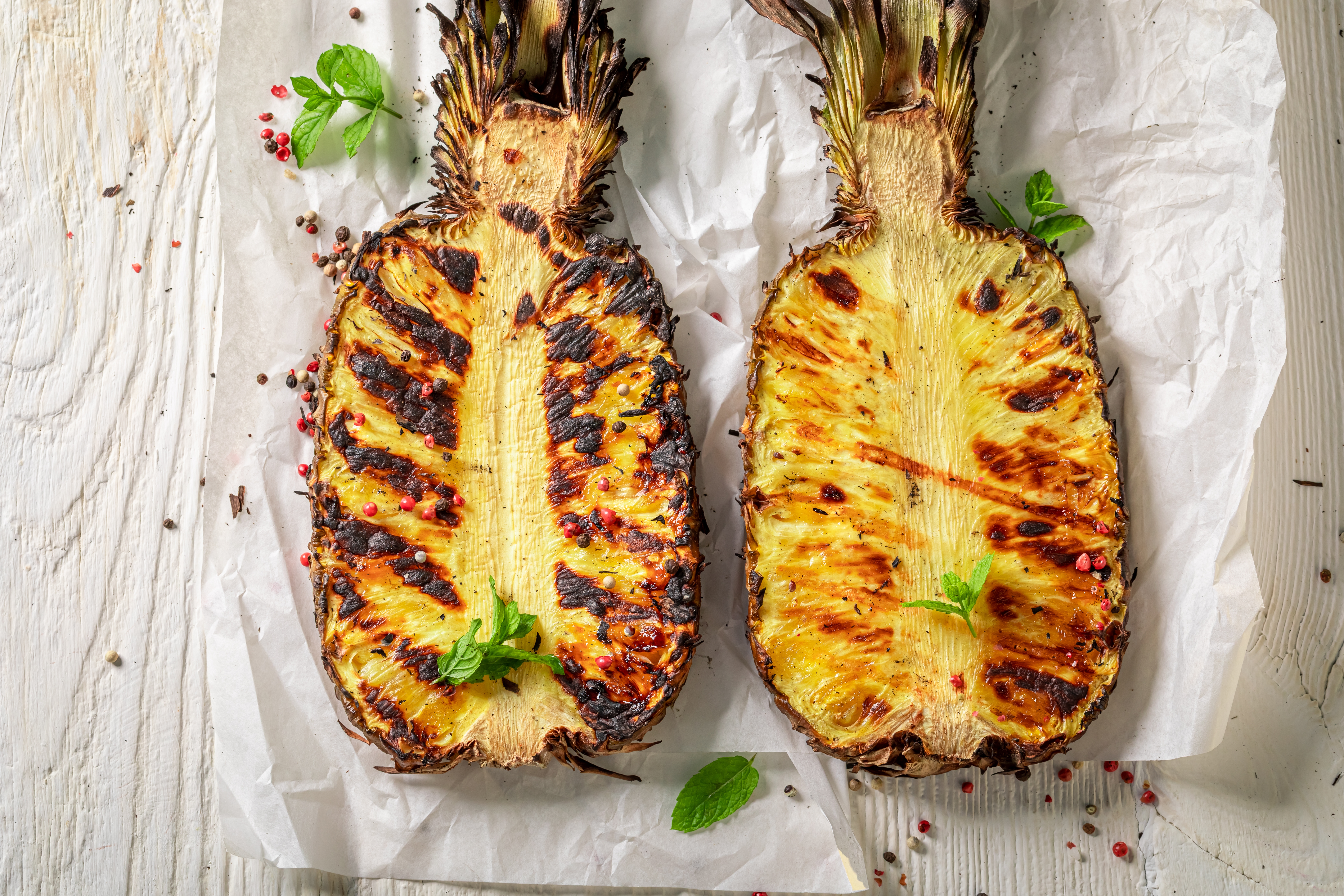 Grilled Pineapple with Rum Glaze