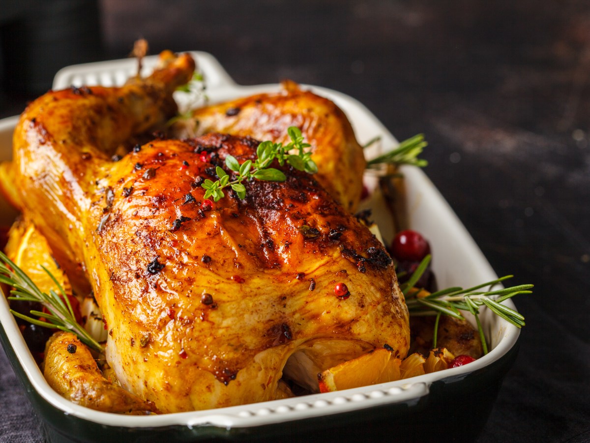 Roast Herb‑Butter Chicken with Pan&nbsp;Gravy